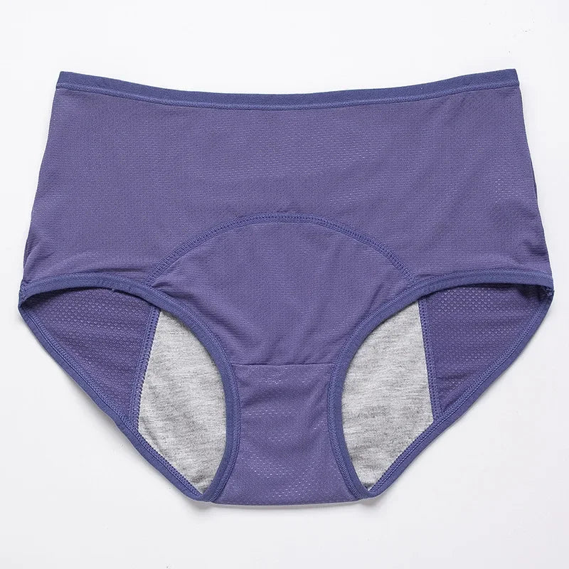 Mid-Rise Period Underwear – Smooth Nylon Knit | 2-Pack, M–8XL