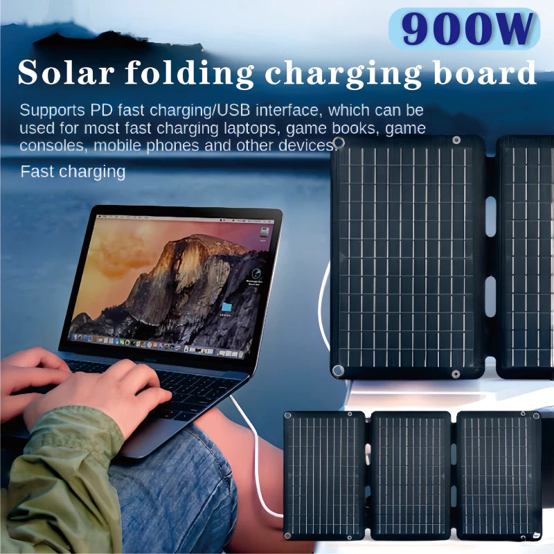 900W Monocrystalline Foldable Solar Panel | USB & Type-C | LS