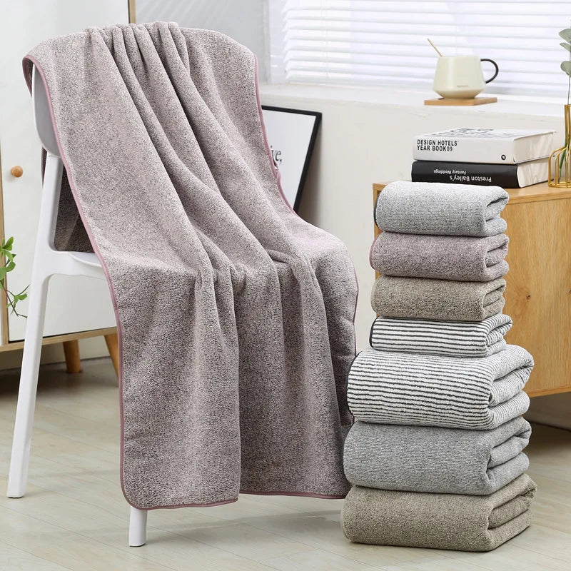Bamboo Fiber Bath Towel – Soft, Absorbent & Eco-Friendly | Available in 2 Sizes