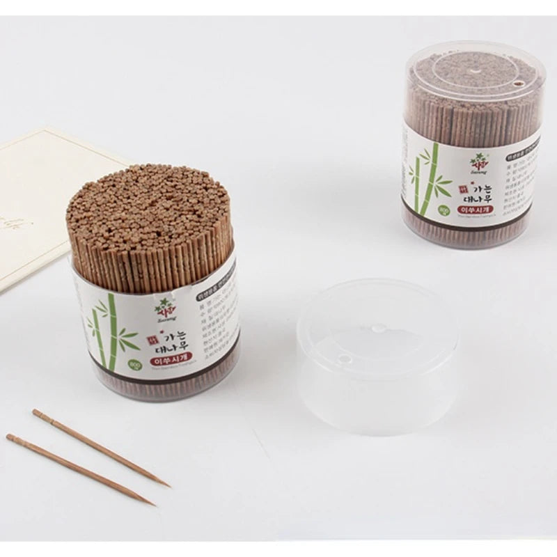 Carbonized Bamboo Toothpicks - 800 Pack Eco-Friendly Disposable Dental Picks