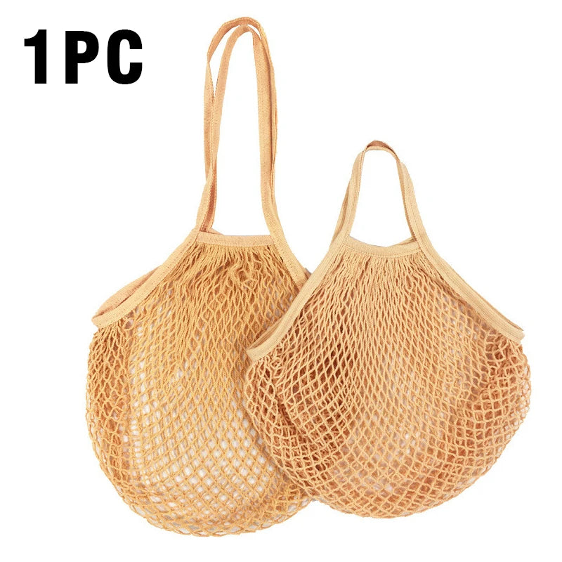 Reusable Cotton Mesh Grocery Bag | Zero-Waste Shopping Bag | 15 Colours
