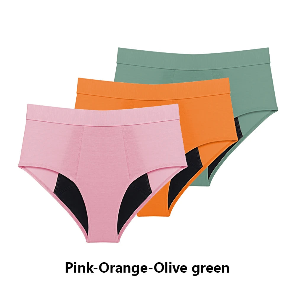 High-Waist Period Underwear – Heavy Flow, Bamboo Viscose & Cotton | 3-Pack, S–XXL