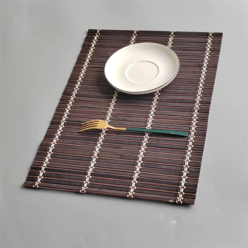 Natural Bamboo Placemats Set of 4 | Anti-Slip & Heat-Resistant | 30×45cm | ILVISEST