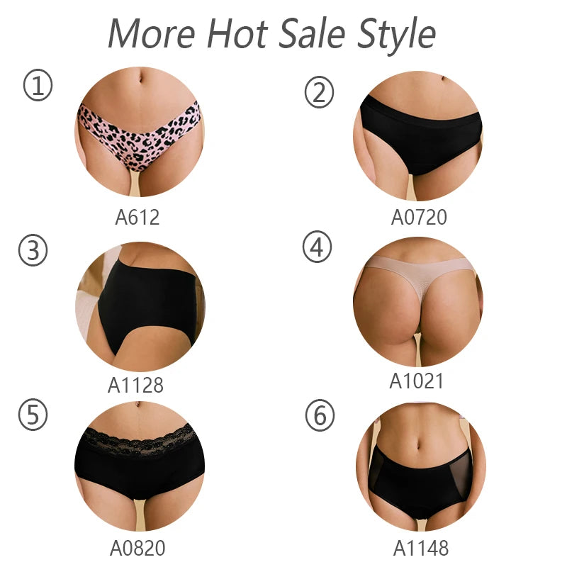 Seamless Mid-Rise Period Underwear – 4-Layer, Extended Gusset | Black & Brown, S–XXL