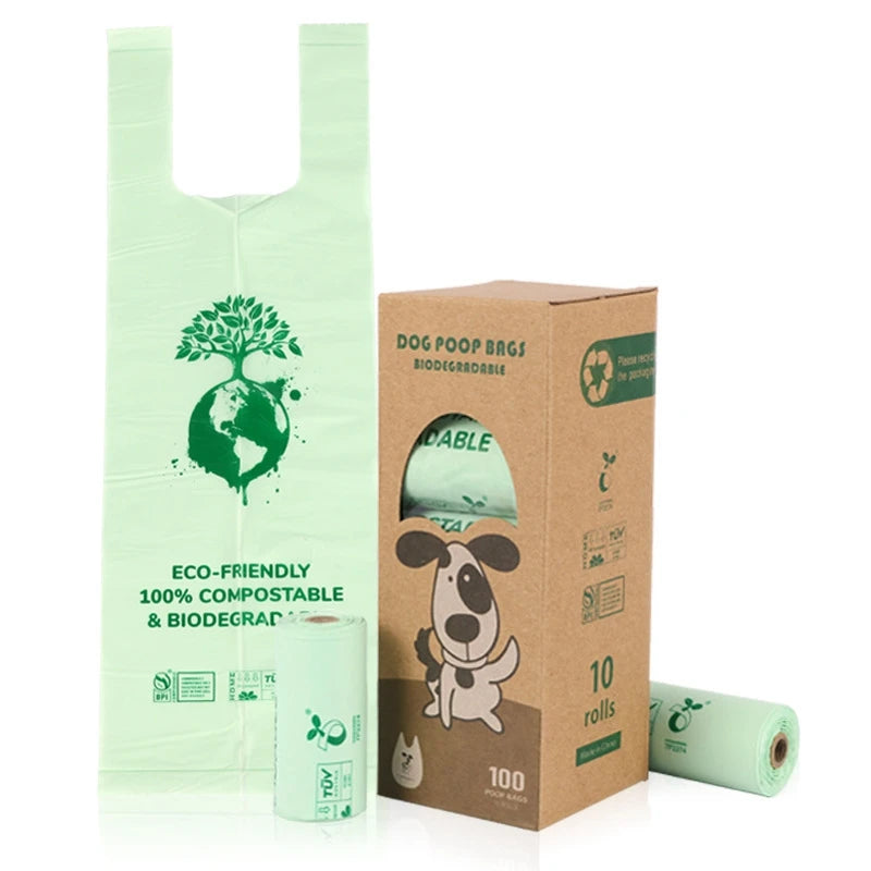 Corn Starch Pet Waste Bags, 2–10 Roll Options