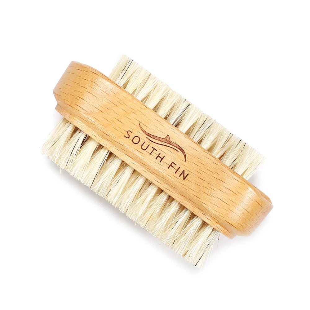 Double-Sided Nail Cleaning Brush – Natural Bristles & Wooden Handle