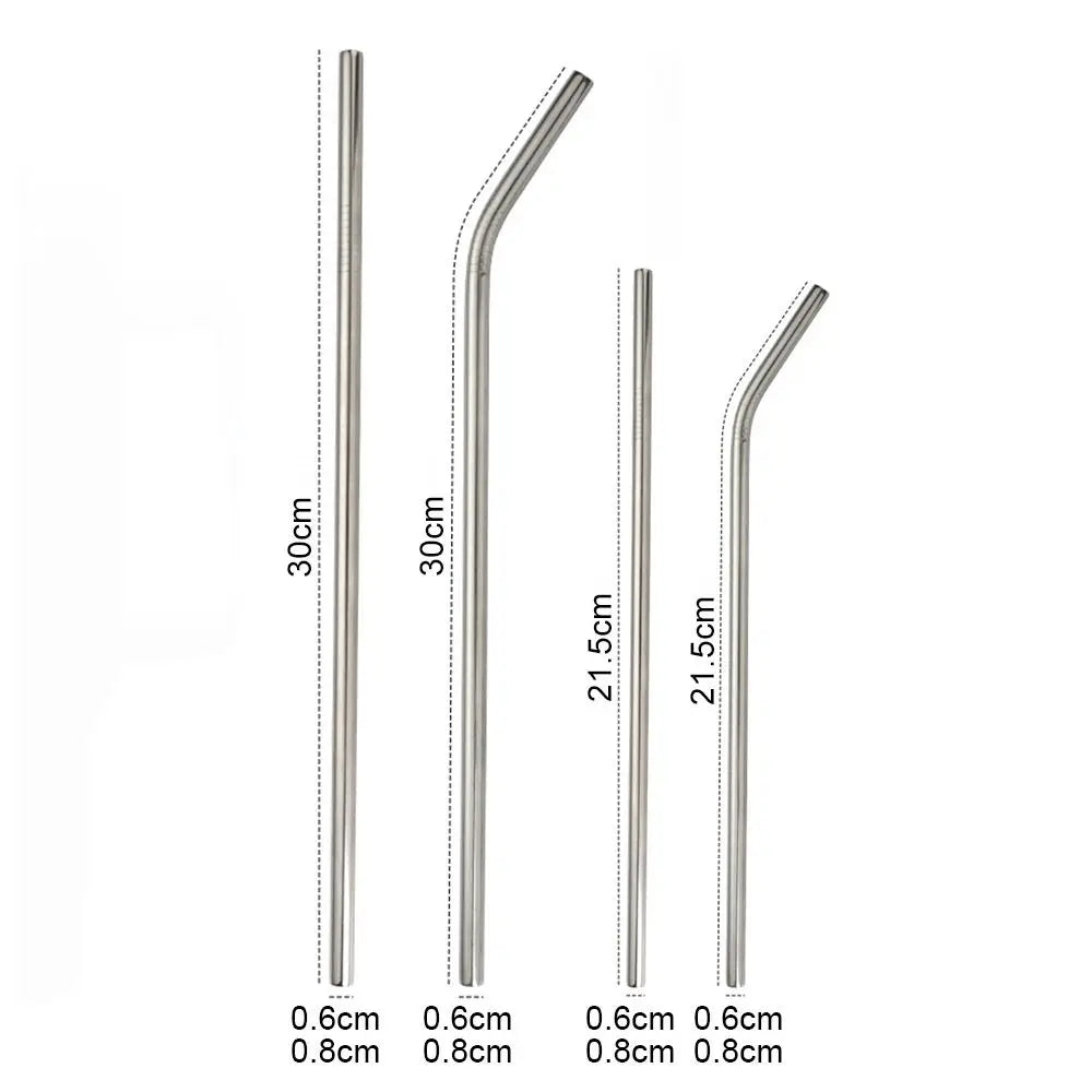 Reusable Stainless Steel Straw – Single Straw or Cleaning Brush