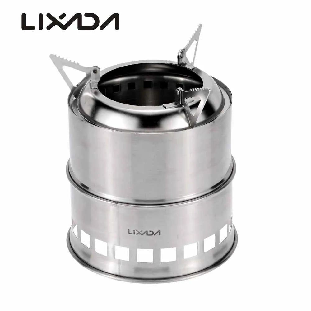 Lixada Portable Stainless Steel Wood Stove — Camping & Backpacking