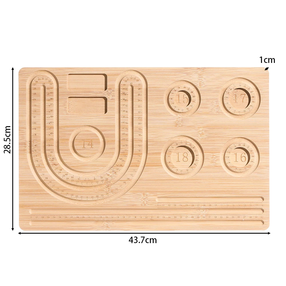 Bamboo Bead Board for Jewelry Making - Eco-Friendly Beading Design Tray & Organizer