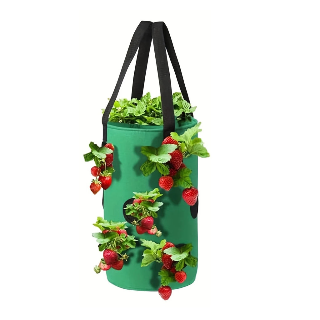 12-Pocket Vertical Hanging Grow Bag — Non-Woven Felt Planter
