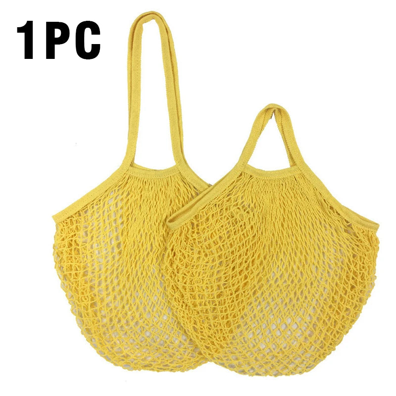 Reusable Cotton Mesh Grocery Bag | Zero-Waste Shopping Bag | 15 Colours