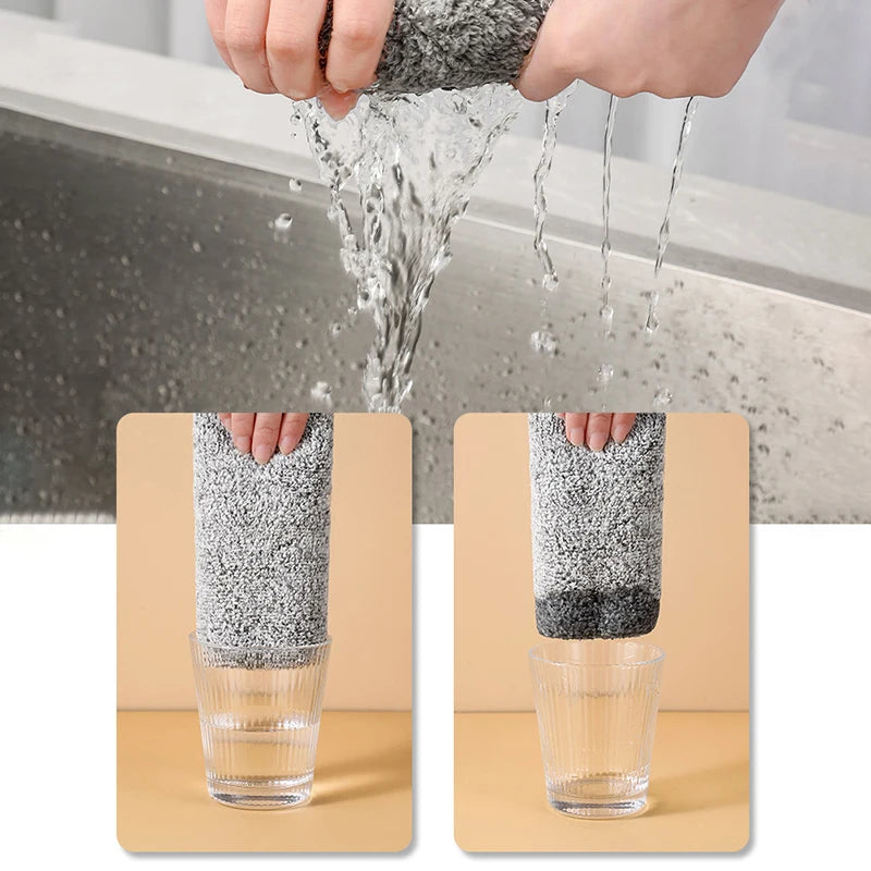 Bamboo Charcoal Microfibre Cleaning Cloth – Antibacterial Kitchen & Home Wipe