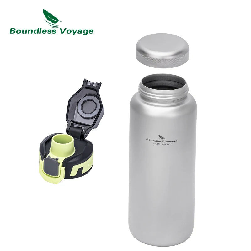 Boundless Voyage Titanium Water Bottle – 950 ml Wide Mouth