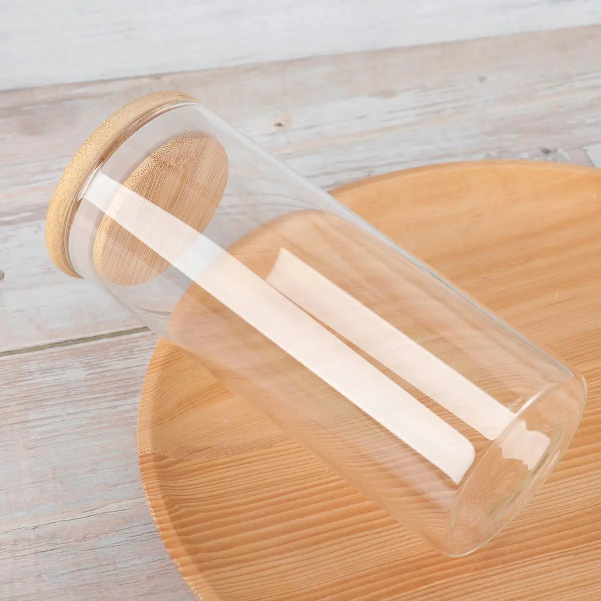 Airtight Glass Storage Jar with Bamboo Lid | Tea, Coffee, Spices & More