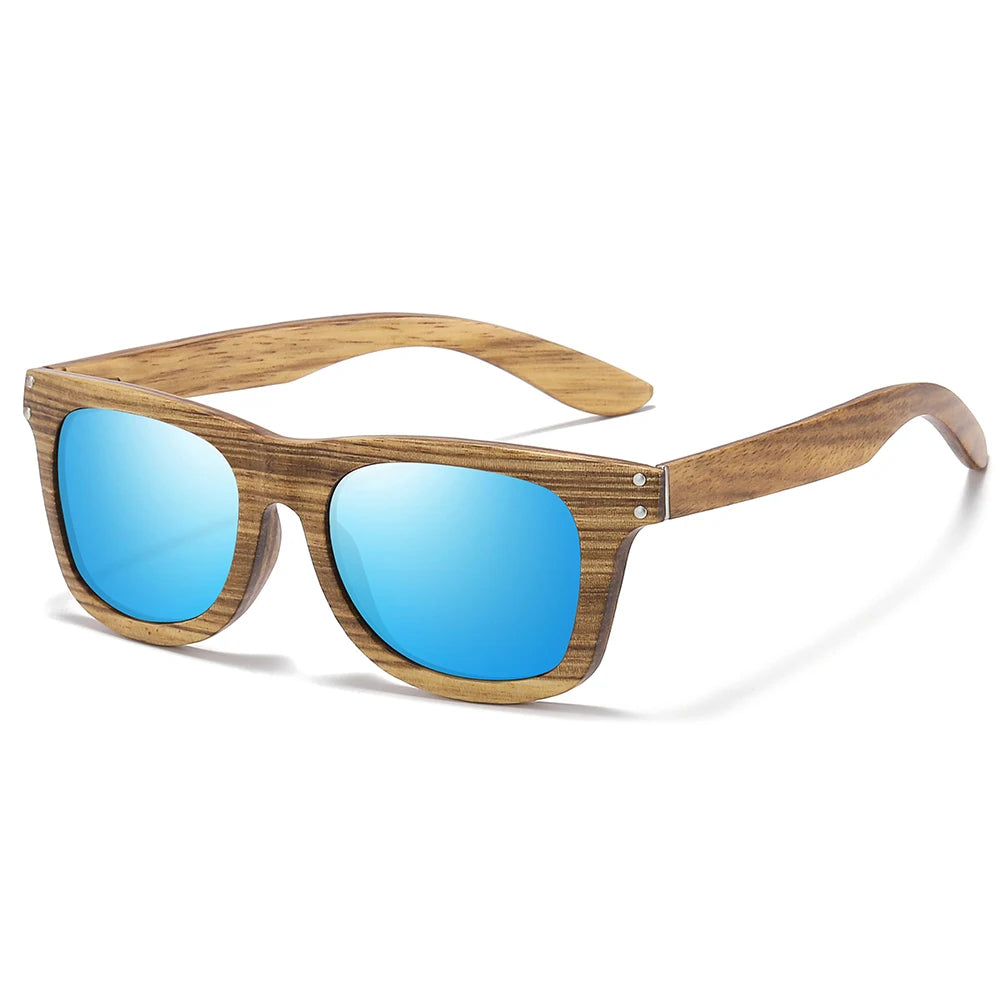 Bamboo Wood Sunglasses – Polarized UV400 Lenses | Zebra Wood Frame