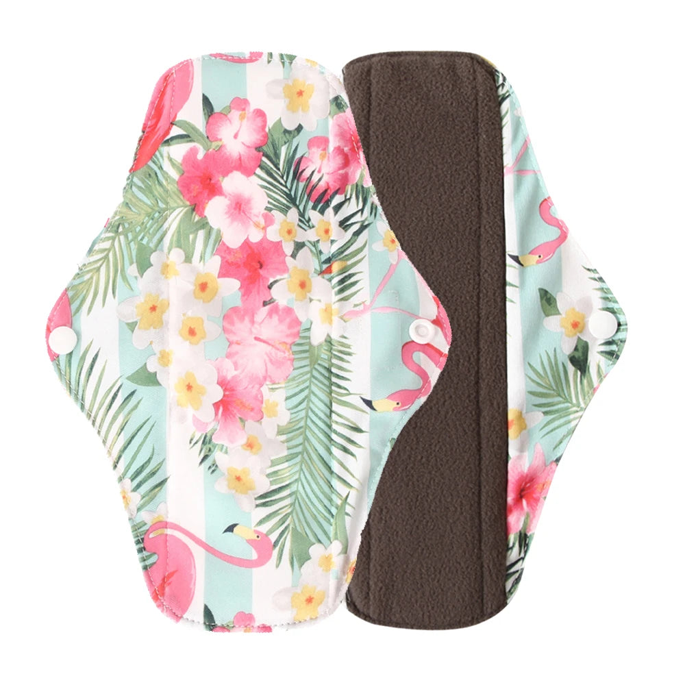 Reusable Bamboo Charcoal Cloth Menstrual Pads | S / M / L | Multiple Colours