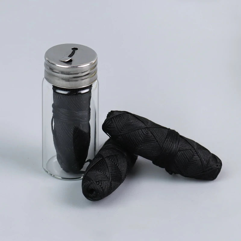 Mint Dental Floss in Glass Bottle – 30m Bamboo Charcoal & Corn Fibre