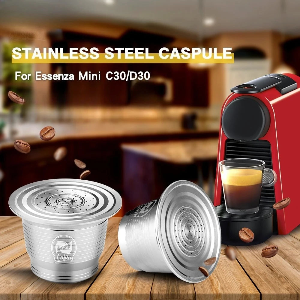 Refillable Stainless Steel Coffee Capsules for Selected Nespresso Machines