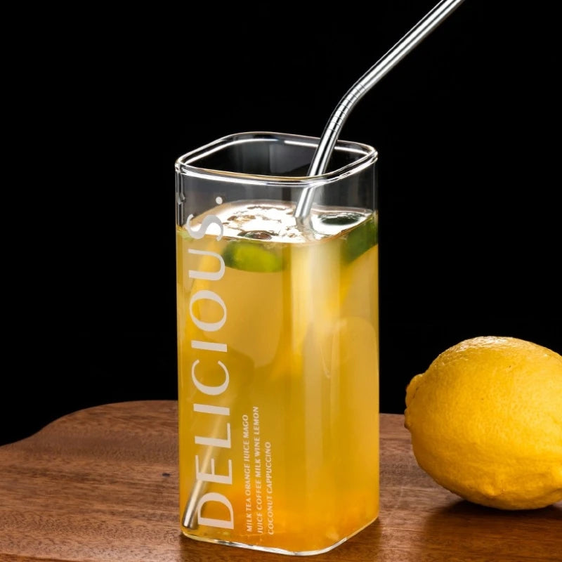 Reusable Stainless Steel Straw Set with Brush – 4 Straws