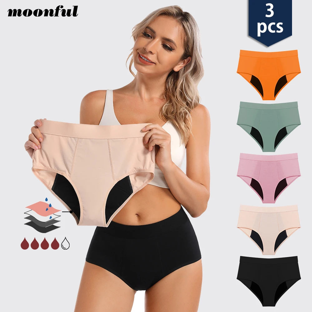 High-Waist Period Underwear – Heavy Flow, Bamboo Viscose & Cotton | 3-Pack, S–XXL