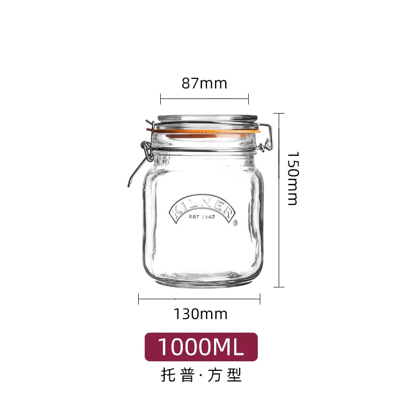 Kilner Airtight Glass Preservation Jars | Round & Square | Multiple Sizes