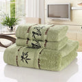 Bamboo Fibre Face & Hand Towel | Quick-Dry | 33×75cm | Green, White & Yellow