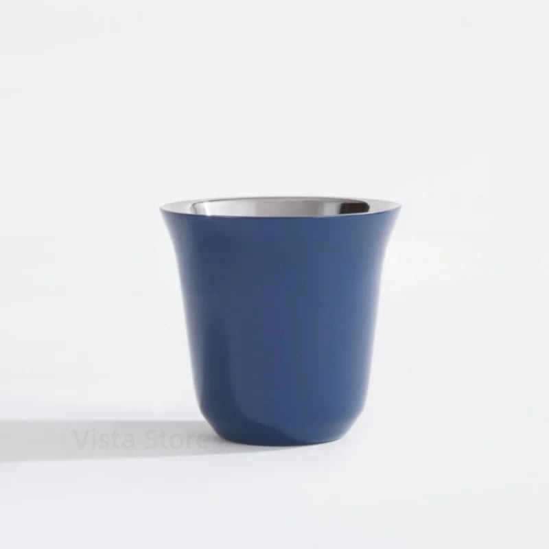 Double-Wall Stainless Steel Demitasse Cup – 80ml Insulated Espresso Cup | 7 Colours