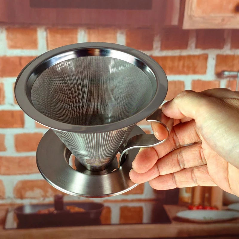 Reusable Stainless Steel Pour-Over Coffee Filter
