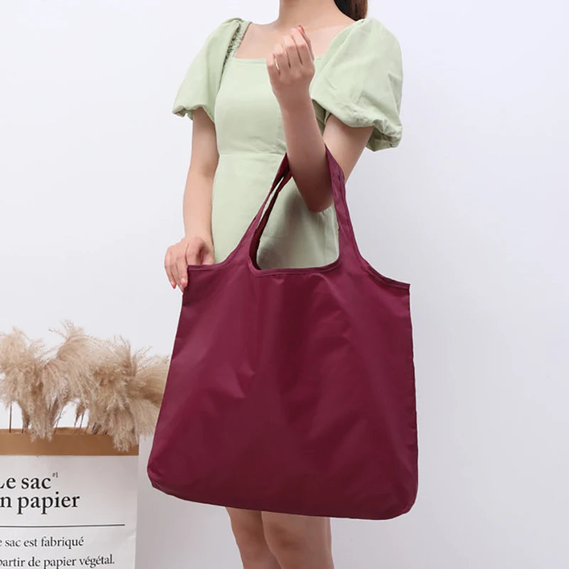 Large Foldable Shopping Tote Bag | Reusable Oxford Shoulder Bag | XINGMING | 6 Colours