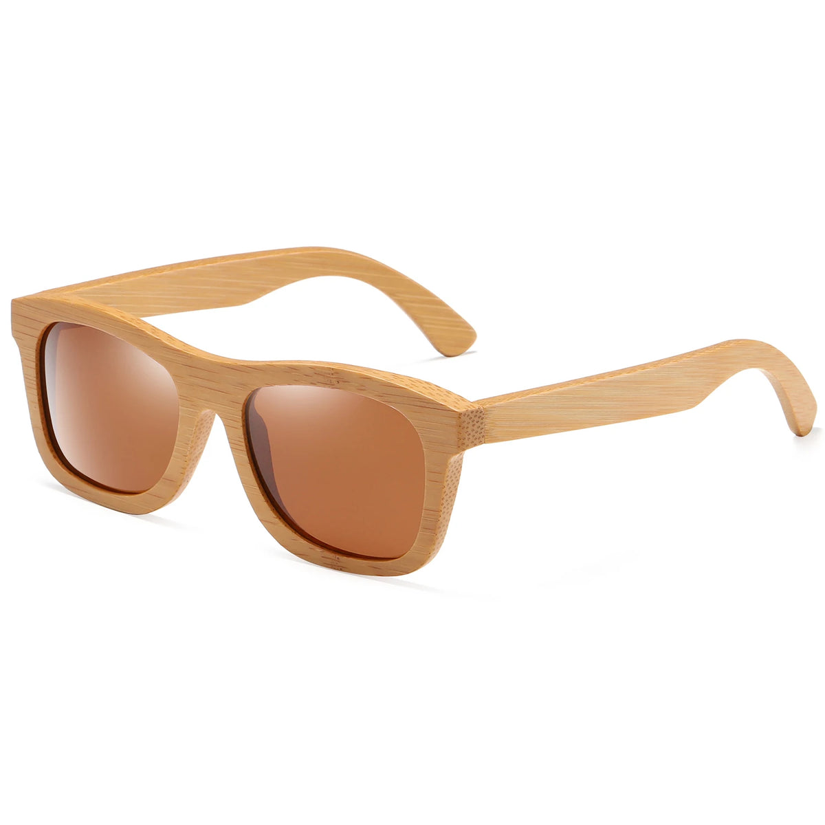 Vintage Carbonized Bamboo Sunglasses – Polarized UV400 Pilot Style
