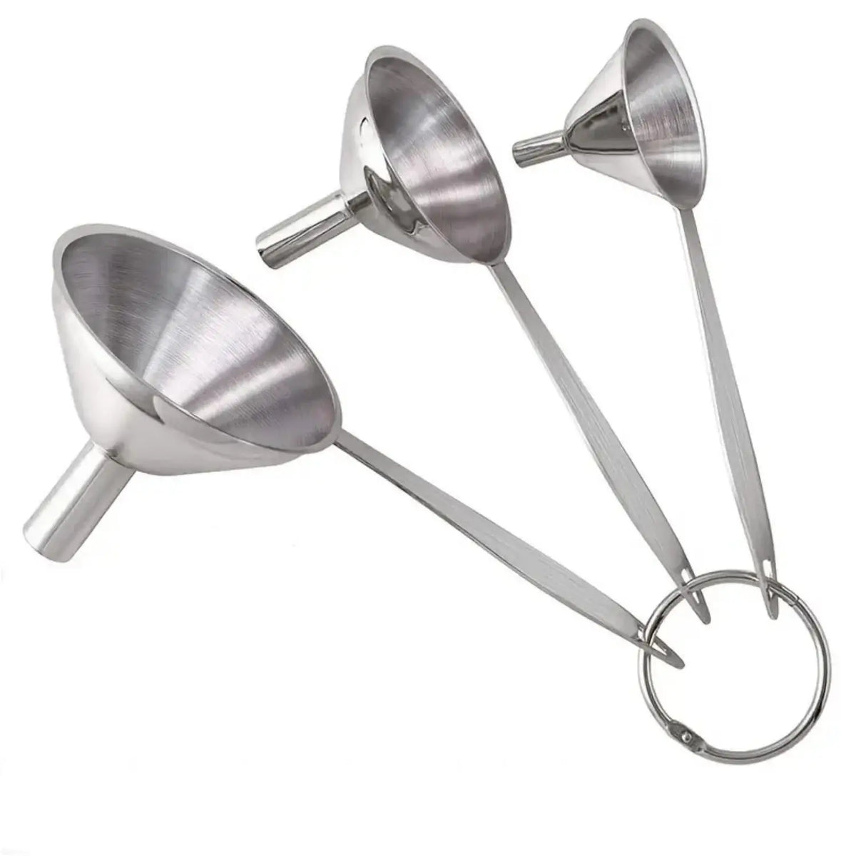 3-Piece Small Stainless Steel Funnel Set