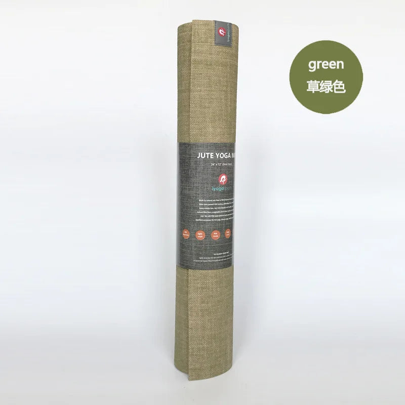Jute-Top Yoga Mat, 5 mm, 183 x 61 cm, Multiple Colours