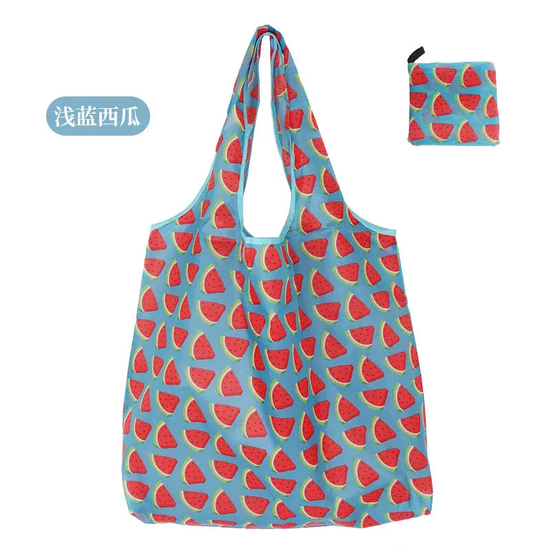 KindFuny Foldable Reusable Shopping Tote Bag – Large Eco-Friendly Grocery Bag | 32 Prints