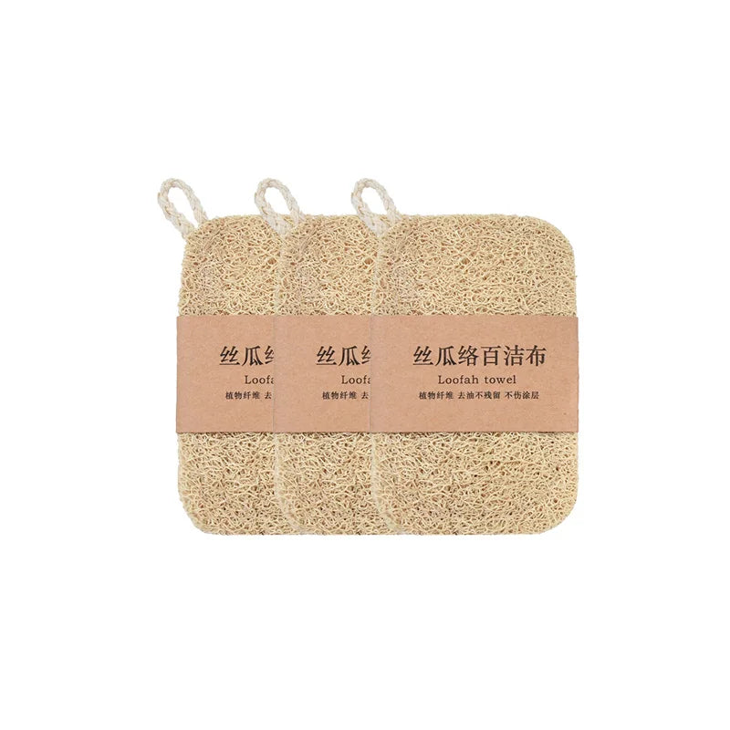 Natural Loofah Dishwashing Brush, 1–10 Piece Packs