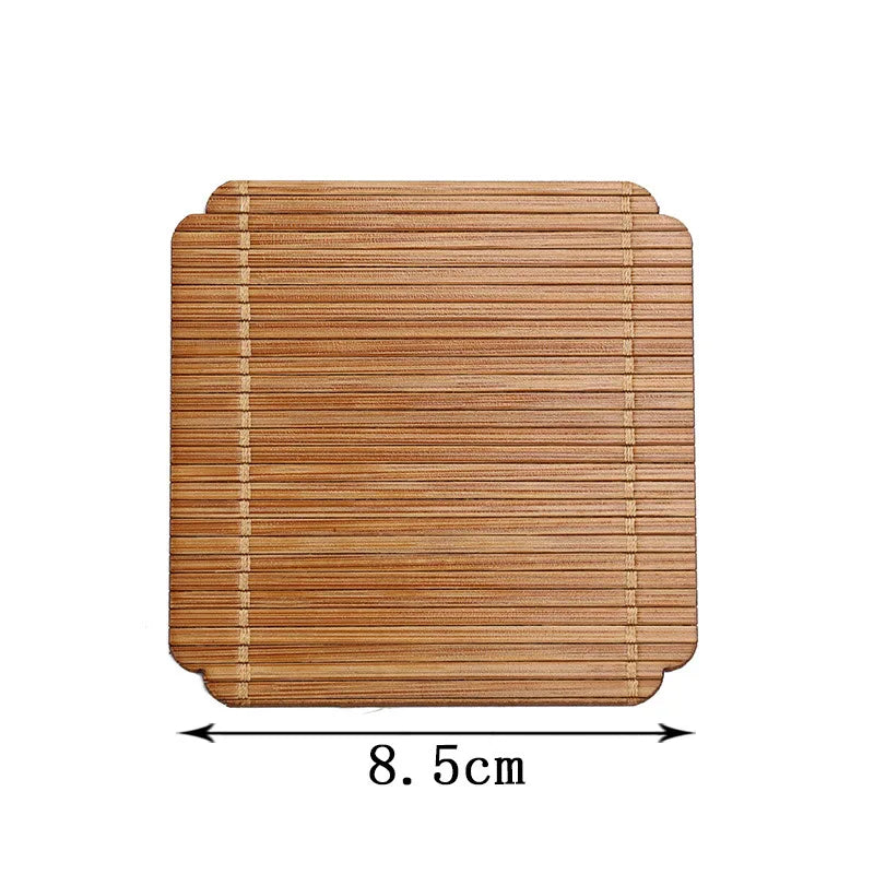 Bamboo Tea Coaster - Heat-Resistant Natural Wood Drink Coaster