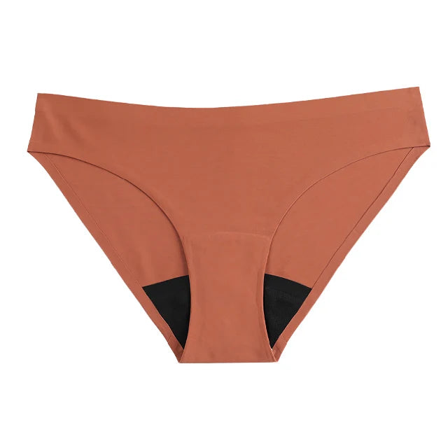 Seamless Low-Rise Period Underwear – 4-Layer, Solid & Leopard Print | S–XXL