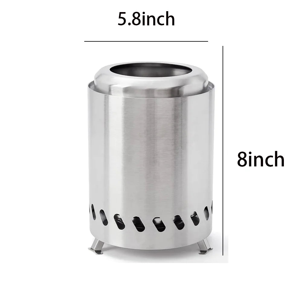 DOTWISE Portable Stainless Steel Wood-Burning Camp Stove