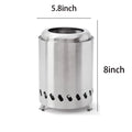 DOTWISE Portable Stainless Steel Wood-Burning Camp Stove