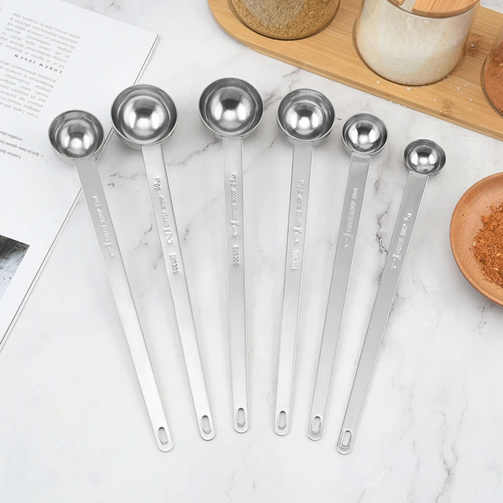 Stainless Steel Graduated Coffee Measuring Spoon – Long Handle | 5ml to 30ml