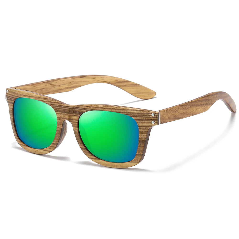 Bamboo Wood Sunglasses – Polarized UV400 Lenses | Zebra Wood Frame
