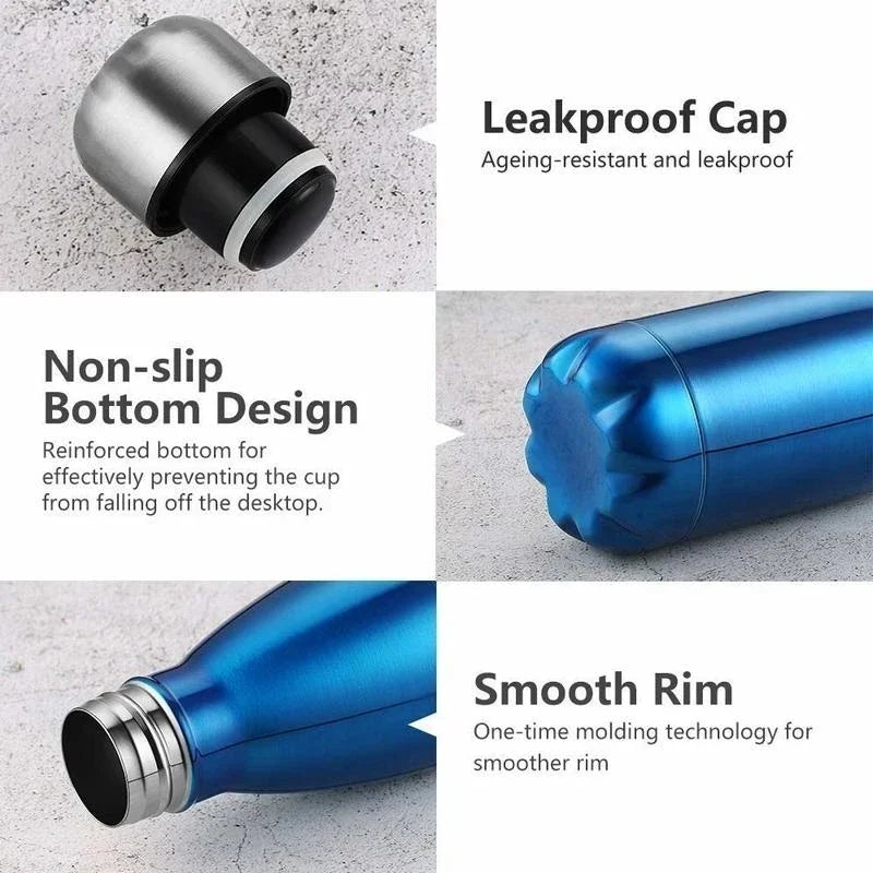 Insulated Vacuum Water Bottle – 304 Stainless Steel | 350ml, 500ml, 750ml & 1000ml