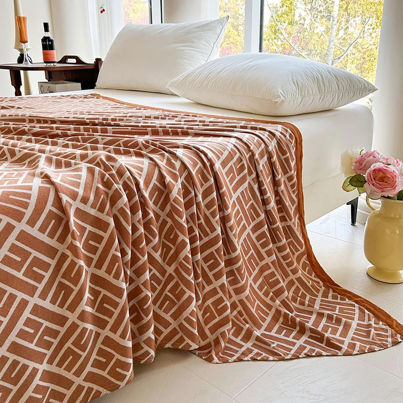 Bamboo Throw Blanket – Lightweight & Breathable | 3 Sizes | 9 Patterns