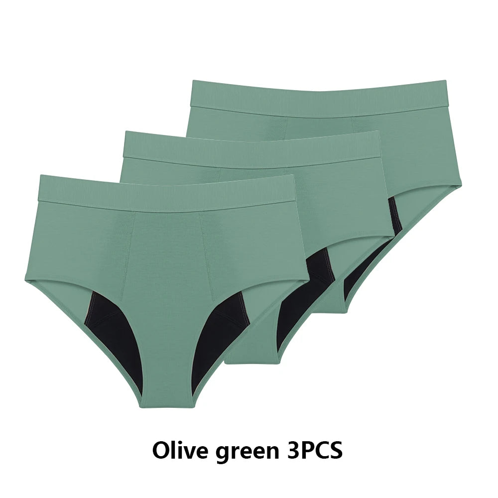 High-Waist Period Underwear – Heavy Flow, Bamboo Viscose & Cotton | 3-Pack, S–XXL