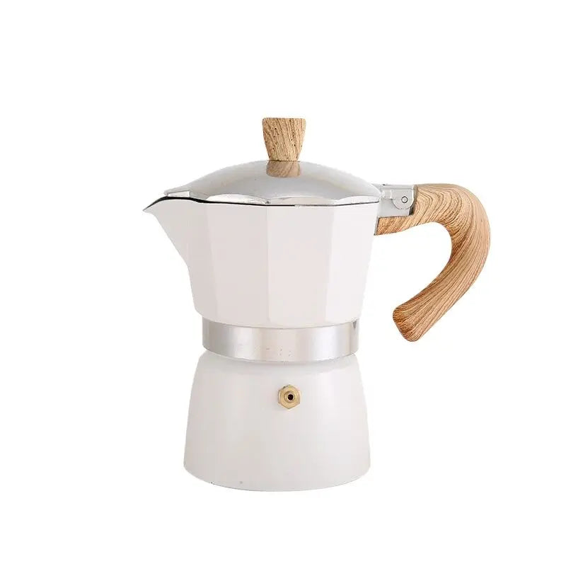 Xbees Moka Pot – Stovetop Espresso Maker | 150ml & 300ml | Wooden Handle