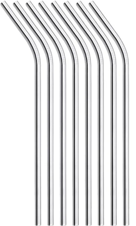 Reusable 304 Stainless Steel Drinking Straws – Straight & Curved | LFGB & BPA-Free | Single, 6-Pack & Set