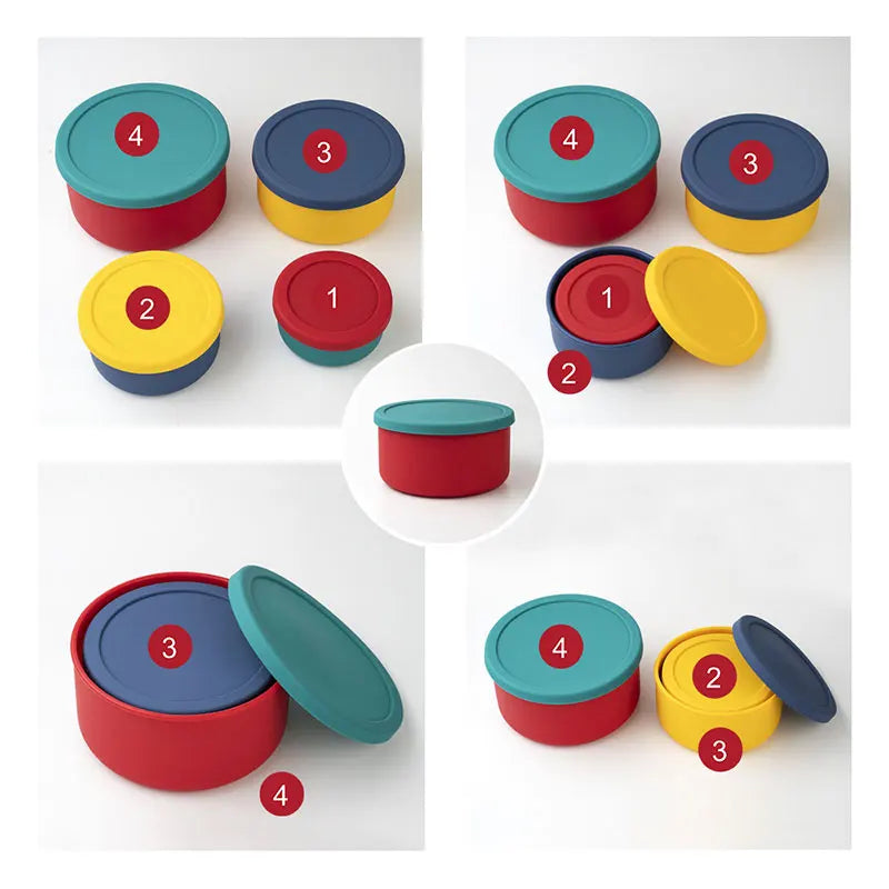 Round Silicone Food Container, Choice of Size