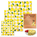 Reusable Beeswax Food Wraps | 9-Piece Set | 3 Sizes | Cotton, Beeswax, Resin & Jojoba Oil