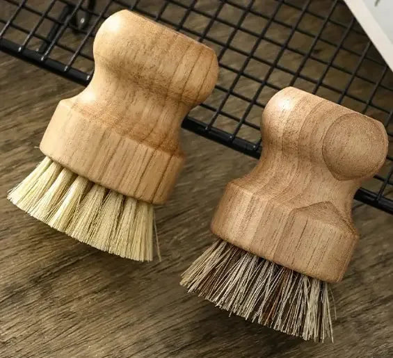 Natural Sisal & Coconut Fibre Dish Brushes with Bamboo Handle