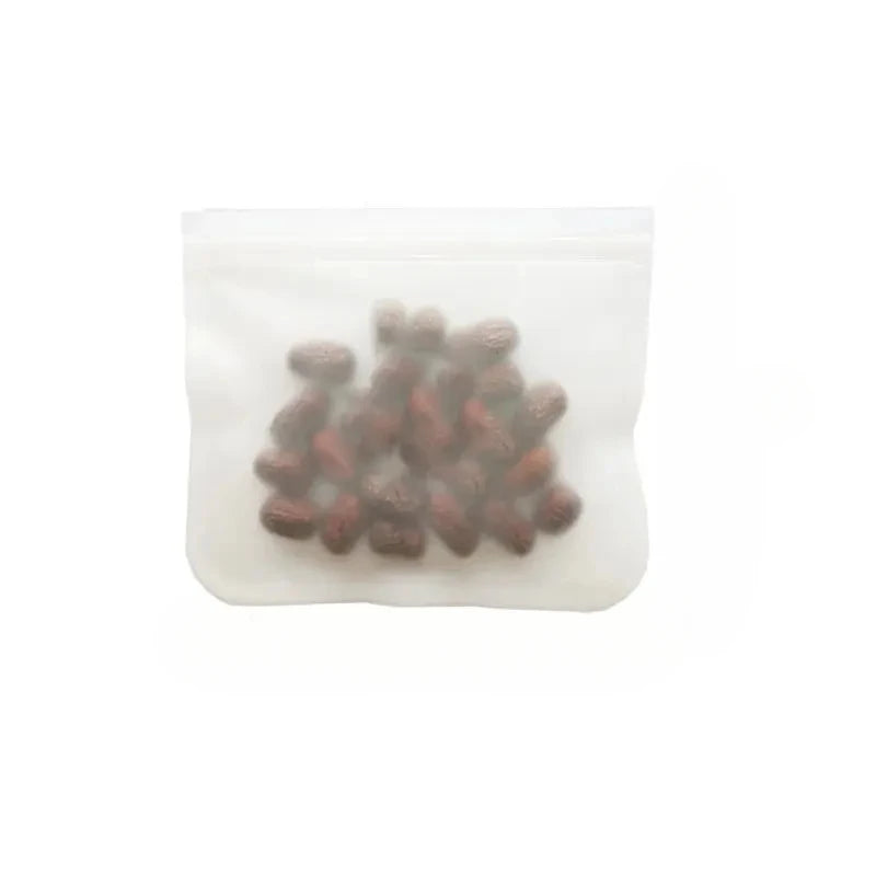 Food-Grade Silicone Storage Bags, Stand-Up Design, 3 Sizes