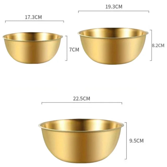 Stainless Steel Mixing Bowls, Single or 3-Size Set